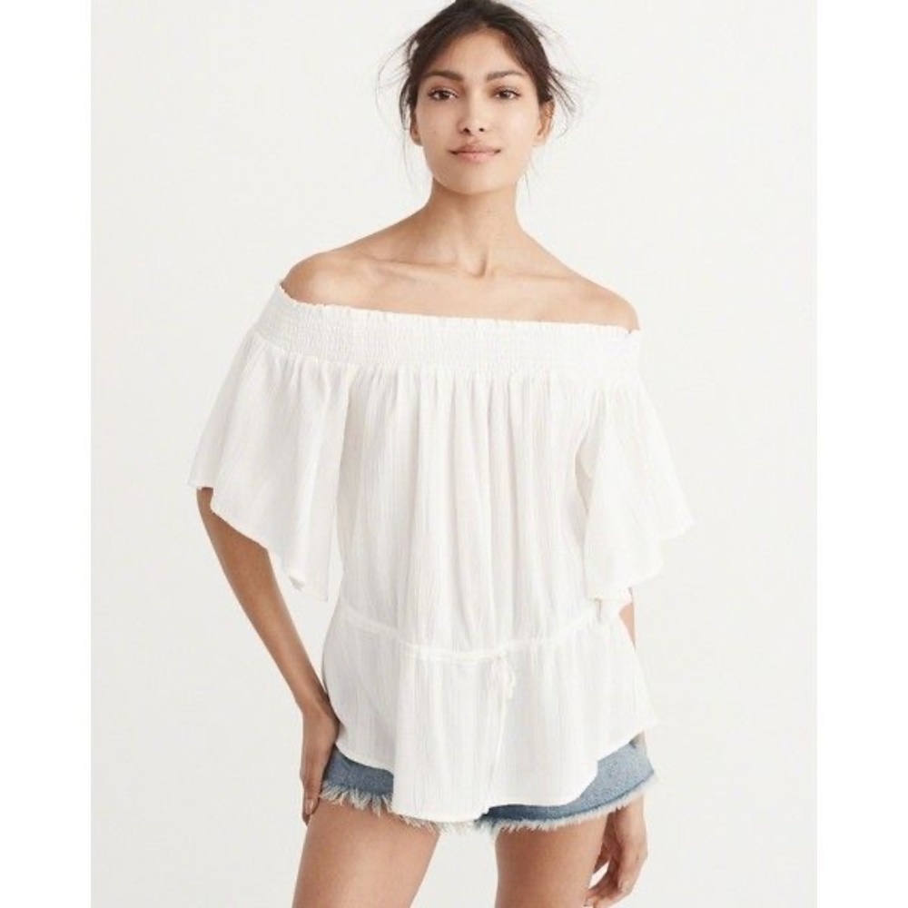Abercrombie & Fitch Off The Shoulder Peplum Blouse